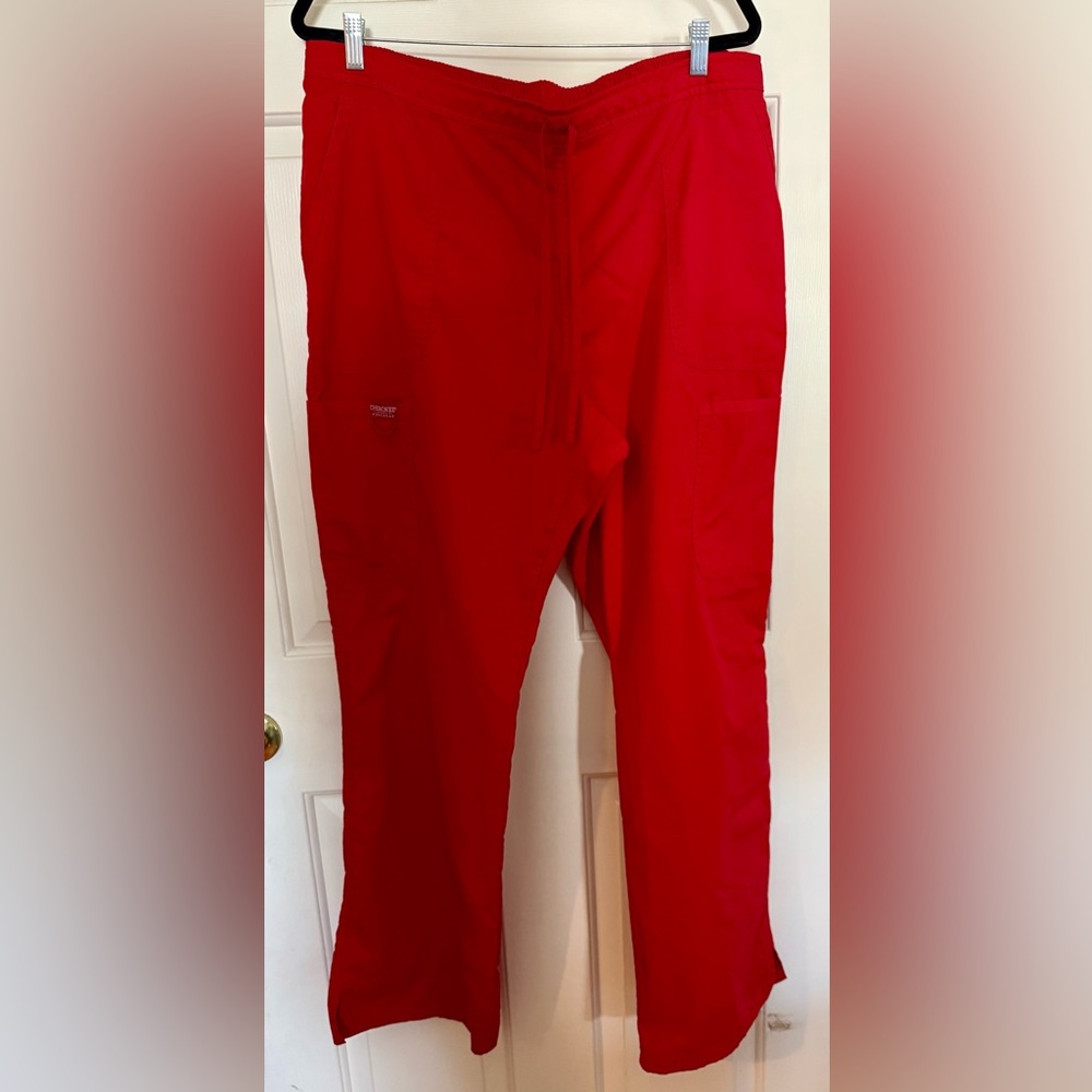 Cherokee Women's Bright Red Cargo Pants